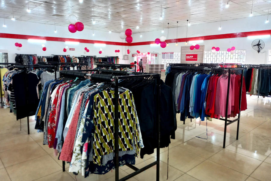 One of the DAPP Malawi second-hand shops in Malawi generating funds for the projects